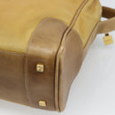 LOEWE Shoulder Bag Leather Beige Gold Tone Auth gh2307-15