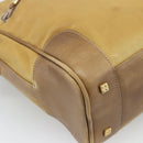 LOEWE Shoulder Bag Leather Beige Gold Tone Auth gh2307-16
