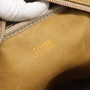LOEWE Shoulder Bag Leather Beige Gold Tone Auth gh2307-11