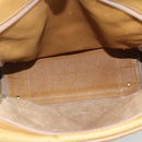 LOEWE Shoulder Bag Leather Beige Gold Tone Auth gh2307-12
