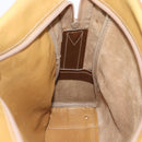 LOEWE Shoulder Bag Leather Beige Gold Tone Auth gh2307-18