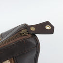 Christian Dior Trotter Canvas Boston Bag Beige Gold Tone Auth gh2311-14