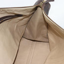Christian Dior Trotter Canvas Boston Bag Beige Gold Tone Auth gh2311-17