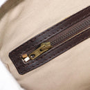 Christian Dior Trotter Canvas Boston Bag Beige Gold Tone Auth gh2311-18