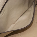 Christian Dior Trotter Canvas Boston Bag Beige Gold Tone Auth gh2311-19