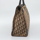 Christian Dior Trotter Canvas Boston Bag Beige Gold Tone Auth gh2311-5