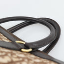 Christian Dior Trotter Canvas Boston Bag Beige Gold Tone Auth gh2311-8