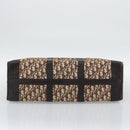 Christian Dior Trotter Canvas Boston Bag Beige Gold Tone Auth gh2311-9