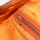 MCM Vicetos Boston Bag PVC Leather Brown Gold Tone Auth gh2312-20