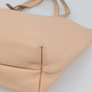 Salvatore Ferragamo Gancini Tote Bag Leather Pink Gold Tone Auth gh2313-10