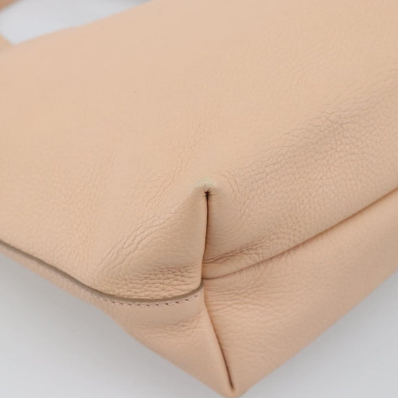 Salvatore Ferragamo Gancini Tote Bag Leather Pink Gold Tone Auth gh2313