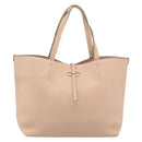 Salvatore Ferragamo Gancini Tote Bag Leather Pink Gold Tone Auth gh2313-2