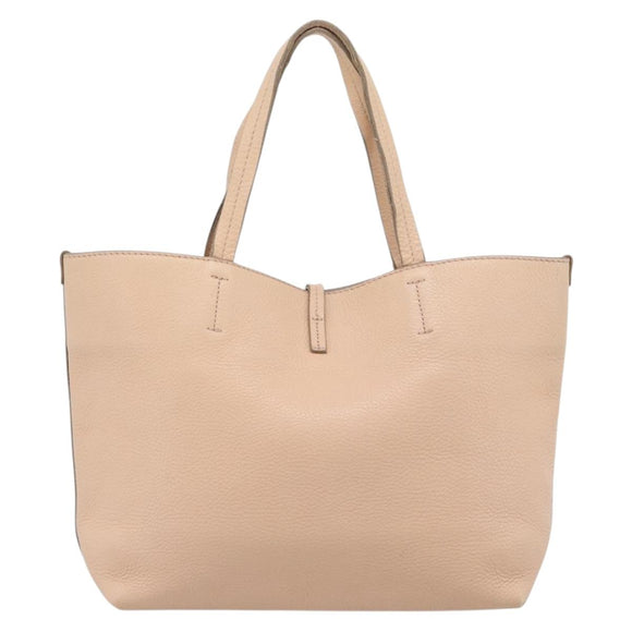 Salvatore Ferragamo Gancini Tote Bag Leather Pink Gold Tone Auth gh2313