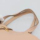 Salvatore Ferragamo Gancini Tote Bag Leather Pink Gold Tone Auth gh2313-8