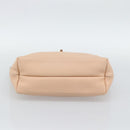 Salvatore Ferragamo Gancini Tote Bag Leather Pink Gold Tone Auth gh2313-9
