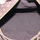 LOUIS VUITTON Monogram Mini Lin Speedy 30 Bag Brown Ebene M95224 LV Auth gh2314-11