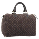 LOUIS VUITTON Monogram Mini Lin Speedy 30 Bag Brown Ebene M95224 LV Auth gh2314-1