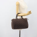 LOUIS VUITTON Monogram Mini Lin Speedy 30 Bag Brown Ebene M95224 LV Auth gh2314-20