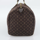 LOUIS VUITTON Monogram Mini Lin Speedy 30 Bag Brown Ebene M95224 LV Auth gh2314-3