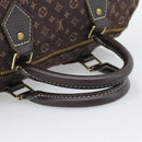LOUIS VUITTON Monogram Mini Lin Speedy 30 Bag Brown Ebene M95224 LV Auth gh2314-7