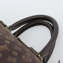 LOUIS VUITTON Monogram Mini Lin Speedy 30 Bag Brown Ebene M95224 LV Auth gh2314-8