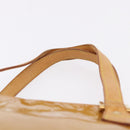 LOUIS VUITTON Monogram Vernis Houston Hand Bag Beige M91004 LV Auth gh2315-14