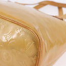 LOUIS VUITTON Monogram Vernis Houston Hand Bag Beige M91004 LV Auth gh2315-15