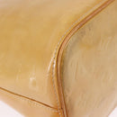 LOUIS VUITTON Monogram Vernis Houston Hand Bag Beige M91004 LV Auth gh2315-16