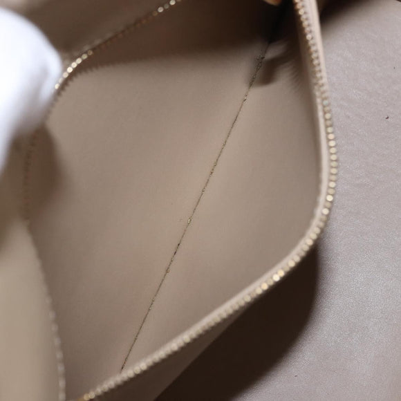 LOUIS VUITTON Monogram Vernis Houston Hand Bag Beige M91004 LV Auth gh2315