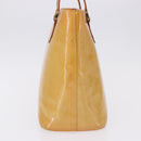 LOUIS VUITTON Monogram Vernis Houston Hand Bag Beige M91004 LV Auth gh2315-3