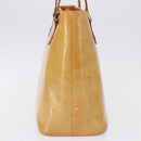 LOUIS VUITTON Monogram Vernis Houston Hand Bag Beige M91004 LV Auth gh2315-5