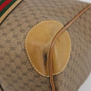 GUCCI Micro GG Web Sherry Line Boston Bag PVC Beige 58 012 534 40 Auth gh2316A-9