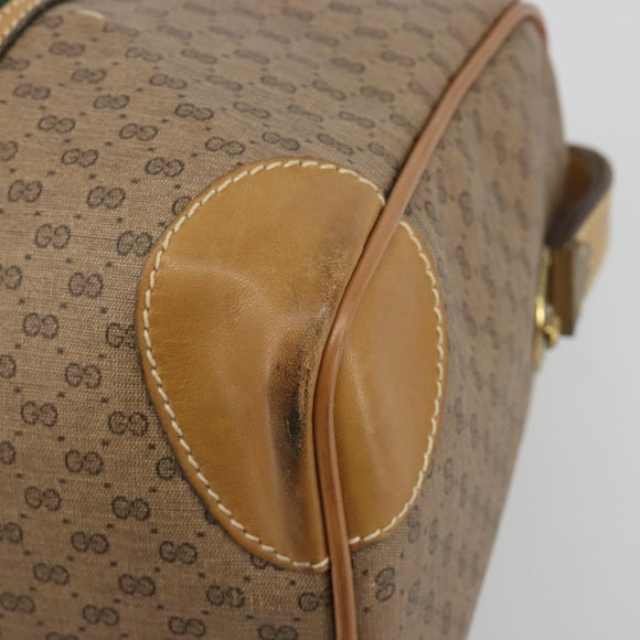 GUCCI Micro GG Web Sherry Line Boston Bag PVC Beige 58 012 534 40 Auth gh2316A