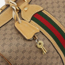 GUCCI Micro GG Web Sherry Line Boston Bag PVC Beige 58 012 534 40 Auth gh2316A-10