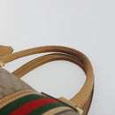 GUCCI Micro GG Web Sherry Line Boston Bag PVC Beige 58 012 534 40 Auth gh2316A-8