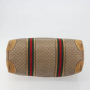 GUCCI Micro GG Web Sherry Line Boston Bag PVC Beige 58 012 534 40 Auth gh2316A-5