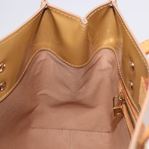 LOUIS VUITTON Monogram Vernis Reade PM Hand Bag Noisette M91334 LV Auth gh2317