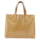 LOUIS VUITTON Monogram Vernis Reade PM Hand Bag Noisette M91334 LV Auth gh2317-13