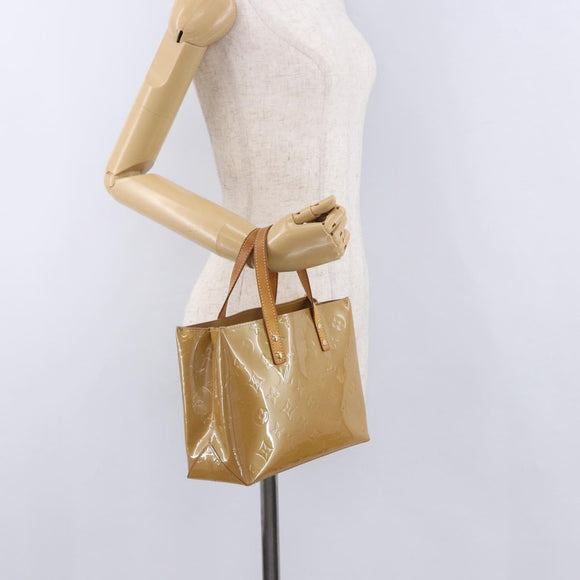 LOUIS VUITTON Monogram Vernis Reade PM Hand Bag Noisette M91334 LV Auth gh2317