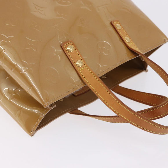 LOUIS VUITTON Monogram Vernis Reade PM Hand Bag Noisette M91334 LV Auth gh2317