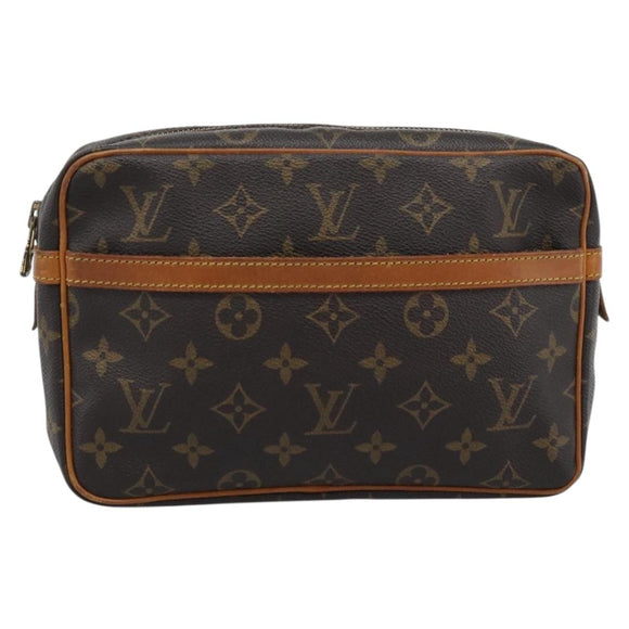 LOUIS VUITTON Monogram Compiegne 23 Clutch Bag M51847 LV Auth gh2318