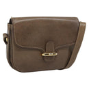 GUCCI Shoulder Bag Leather Brown Gold Tone 48 001 3969 Auth gh2319-1