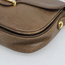 GUCCI Shoulder Bag Leather Brown Gold Tone 48 001 3969 Auth gh2319-10