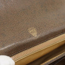 GUCCI Shoulder Bag Leather Brown Gold Tone 48 001 3969 Auth gh2319-16
