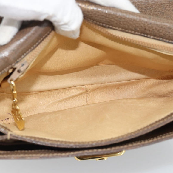 GUCCI Shoulder Bag Leather Brown Gold Tone 48 001 3969 Auth gh2319