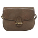 GUCCI Shoulder Bag Leather Brown Gold Tone 48 001 3969 Auth gh2319-2