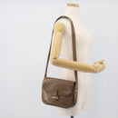GUCCI Shoulder Bag Leather Brown Gold Tone 48 001 3969 Auth gh2319-24