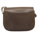 GUCCI Shoulder Bag Leather Brown Gold Tone 48 001 3969 Auth gh2319-3