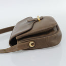 GUCCI Shoulder Bag Leather Brown Gold Tone 48 001 3969 Auth gh2319-4