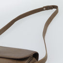 GUCCI Shoulder Bag Leather Brown Gold Tone 48 001 3969 Auth gh2319-8